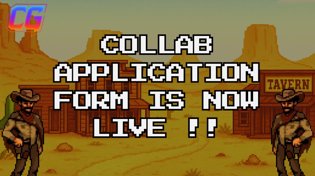 🤠COLLAB APPLICATION FORM IS LIVE 

▶️We’re opening the gates for all KOLs, projects, and communities to join forces with us for the upcoming mint event.

🔗 Fill out the form below and be part of the journey:
 forms.gle/SZpdSs4kJVnwKJ…

🤠 Cowboys, saddle up – let’s ride together