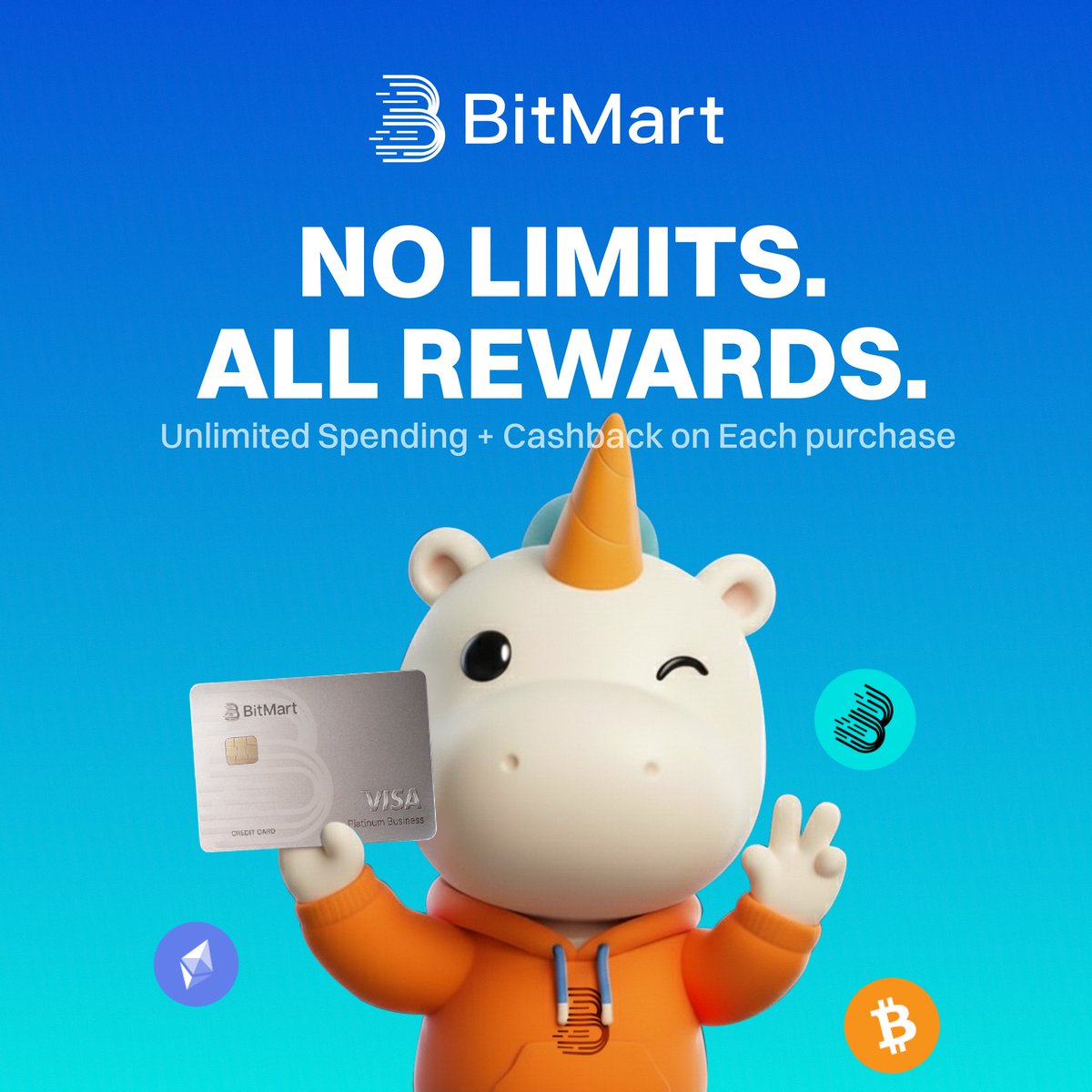 BitMartExchange's tweet image. Infinite Rewards. Cashback.

💳 Spend freely. Earn continuously.
♾️ The symbol of crypto freedom.
💰 Every purchase fuels your portfolio.

🌐 Apply now and unlock unlimited possibilities!
bitmart.com/bitmart-card

#BitMartCard #Cashback #CryptoRewards