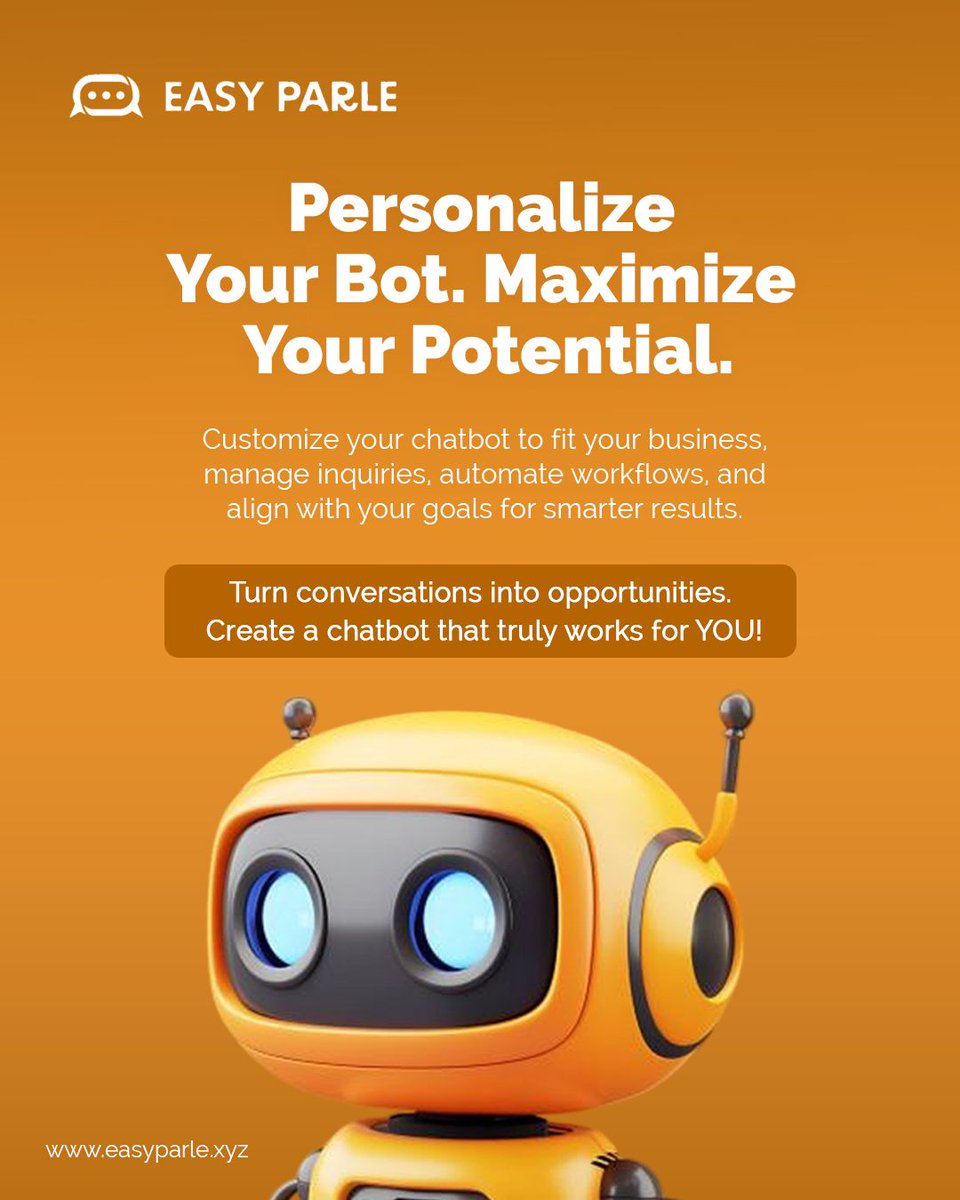 scienstech's tweet image. Personalize Your Bot 🤖
From customer support to workflow automation—tailor a chatbot that aligns with your business goals. Boost efficiency, scale smartly, and enhance customer satisfaction.
#AI #Chatbot #Automation #BusinessGrowth #CustomerExperience #DigitalTransformation