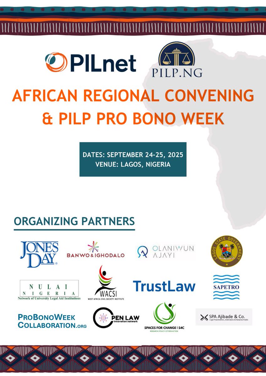 NULAINigeria's tweet photo. We’re in Lagos for @PILnet's Regional Convening!

Today, NULAI is hosting a session (anchored by @mahmudyusuf) on engaging law students &amp; schools to nurture the next generation of public interest lawyers.

Proud to be part of this important event. #ProBonoAfrica #AccessToJustice https://t.co/f7xnH4kVyL