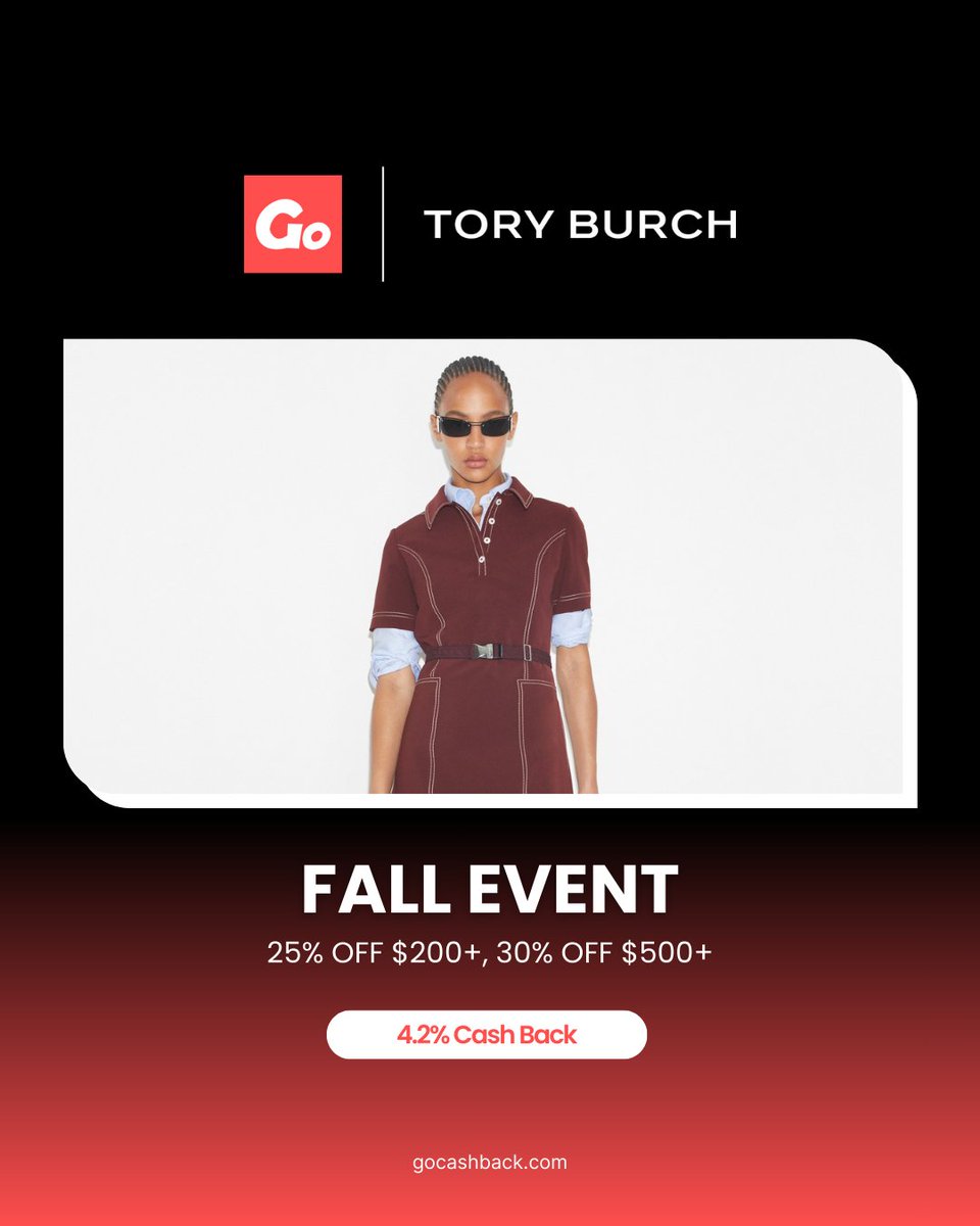 Go_Cash_Back's tweet image. Which fall piece is on your wish list? 🍂 The @toryburch US #FallEvent has 25% OFF $200+, 30% OFF $500+ offer. Plus earn 4.2% Cash Back while you shop with #GoCashBack ✨👜👢

#toryburch #cashbackdeals #fallstyle #fallsale