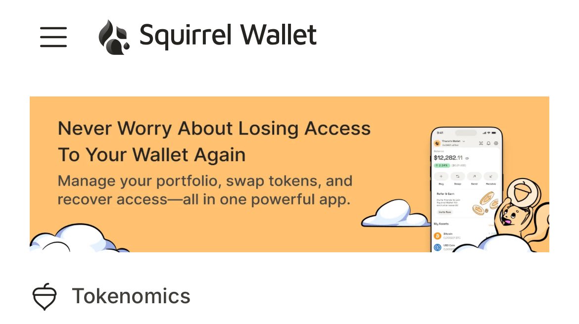 Favourite961's tweet photo. Say goodbye to wallet stress @squirrel_wallet makes Web3 easy:
▪️ Seed phrase-free recovery with Guardian
▪️ All-in-one token management
▪️ Seamless portfolio tracking
Your crypto, always safe & in reach #SquirrelWallet #CryptoCare https://t.co/gNjsRq9xrg