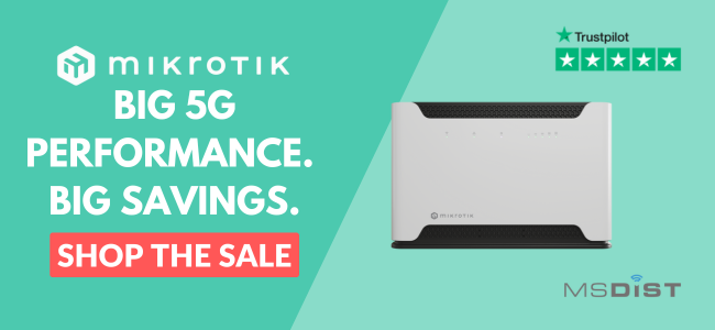 Need fast primary or backup connectivity? The MikroTik Chateau 5G R16 is reduced in the sale - solid performance for businesses and advanced home setups. 

See all 5G and LTE picks here: loom.ly/YkMZ8OE

#5G #Failover #MikroTik #Connectivity