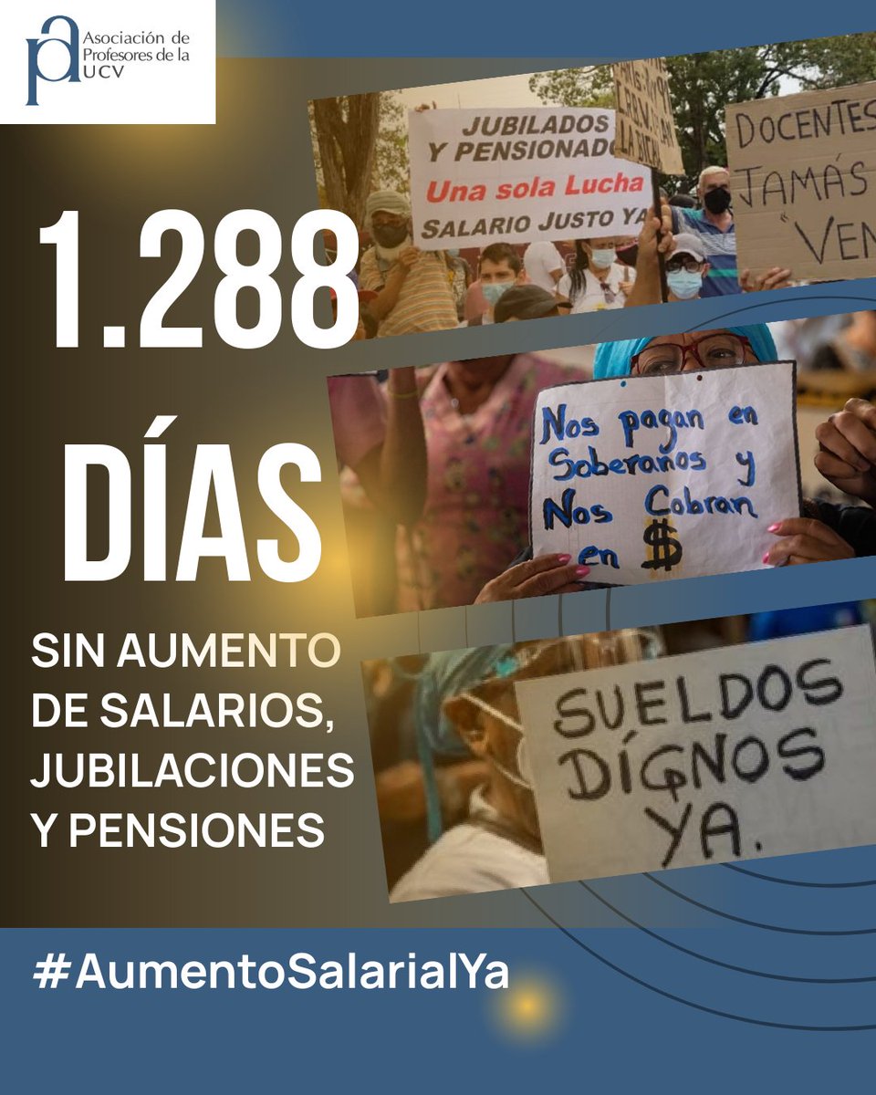 #UCV #Profesores #Venezuela #SalariosDignosYa #BonoNoEsSalario #AumentoSalarialYa