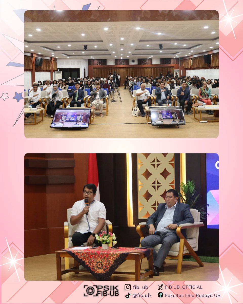 FIBUB_OFFICIAL's tweet image. dan Prof. Dr. Sony Sukmawan, serta breakout rooms presentasi peserta.

Hari kedua menghadirkan Prof. Dr. Tang Ching-Ping dan Franziska Fennert, M.A., dan ditutup pemutaran film dokumenter.

#UniversitasBrawijaya
#KampusUB
#FIBUB
#FIB_UB