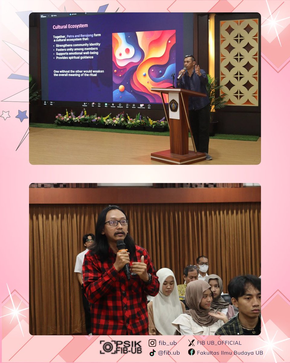 FIBUB_OFFICIAL's tweet image. dan Prof. Dr. Sony Sukmawan, serta breakout rooms presentasi peserta.

Hari kedua menghadirkan Prof. Dr. Tang Ching-Ping dan Franziska Fennert, M.A., dan ditutup pemutaran film dokumenter.

#UniversitasBrawijaya
#KampusUB
#FIBUB
#FIB_UB