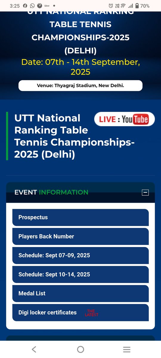 Table Tennis Federation of India tweet media