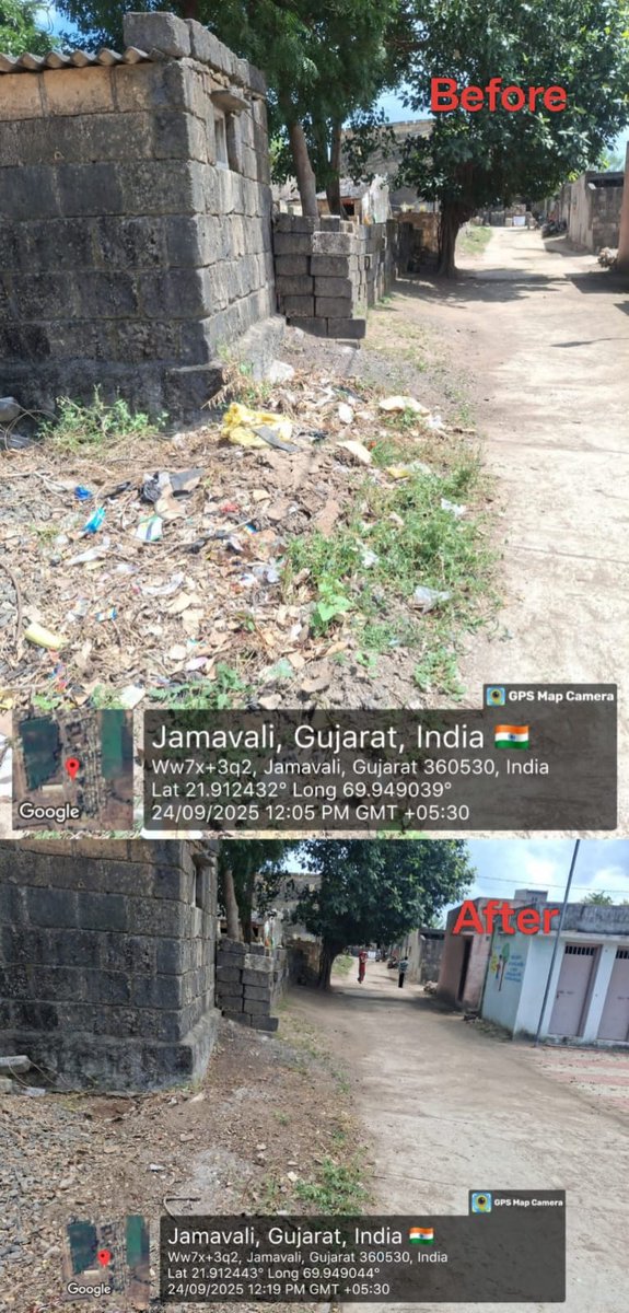 જામનગર જિલ્લામાં #Swachhotsav2025ની ઉજવણીની અંતર્ગત જિલ્લાના મિયાત્રા,રસનાળ અને જામવાડી ગામોમાં CTU Cleaning કામગીરી કરવામાં આવી.

#SHS2025
#SwachhataHiSeva2025

<a href="/CMOGuj/">CMO Gujarat</a> <a href="/Bhupendrapbjp/">Bhupendra Patel</a> <a href="/InfoGujarat/">Gujarat Information</a> <a href="/GujPRHDept/">Panchayat, Rural Housing & Rural Dev. Department</a> <a href="/GujDCoffice/">Guj DCoffice</a> <a href="/SBMR_Gujarat/">Swachh Bharat Mission- Gramin, Gujarat</a> <a href="/CollectorJamngr/">Collector Jamnagar</a>