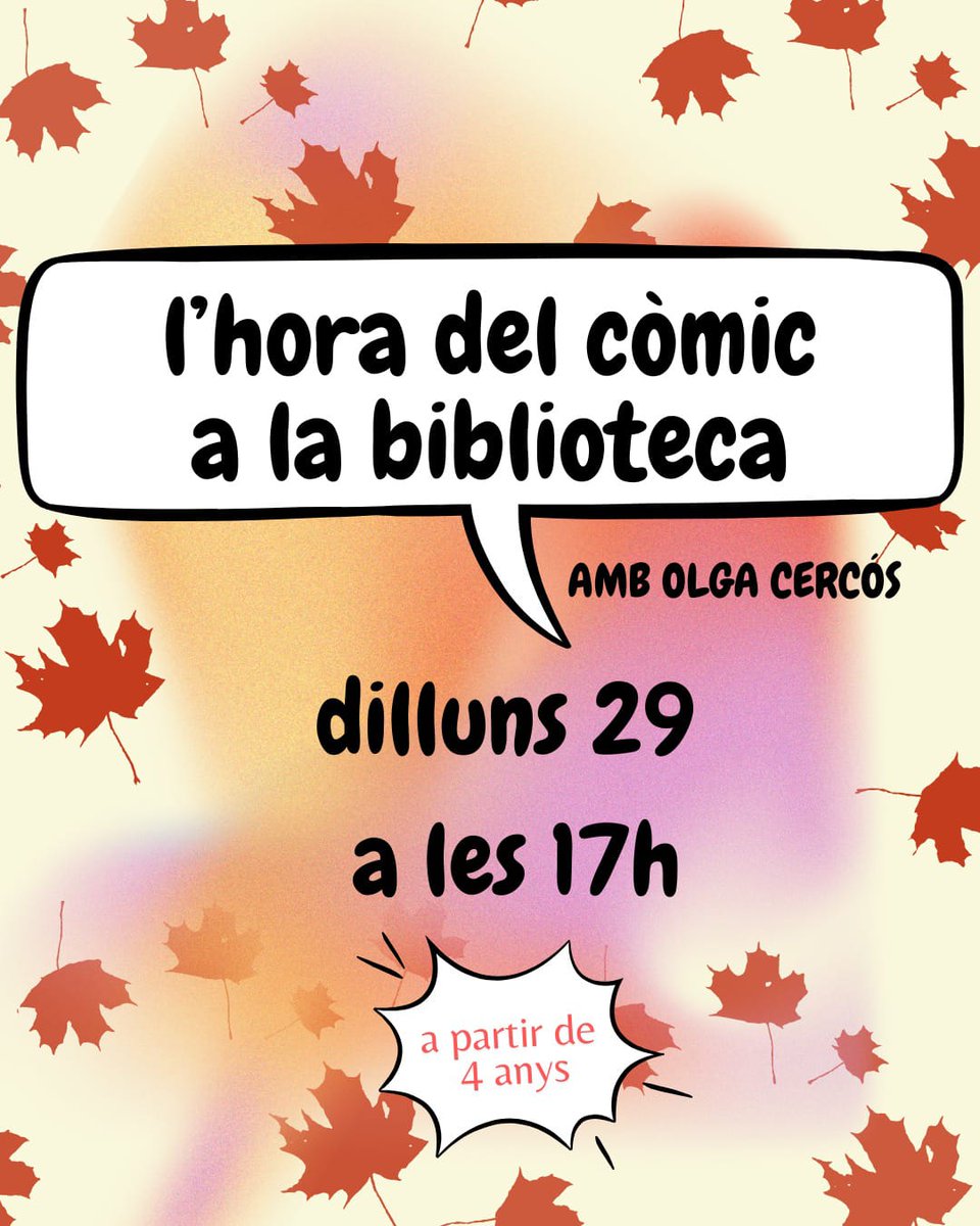 ✨📚 Hora del conte! 📚✨
Dilluns vinent vine a gaudir d’una estona màgica amb la narradora Olga Cercós, que ens explicarà la història de Narval, l’unicorn marí 🐳🦄

📅 dia 29
🕔 17 h
📍 Biblioteca de Sant Pere Pescador 2n pis del Casal

Una aventura que no et voldràs perdre! 💙