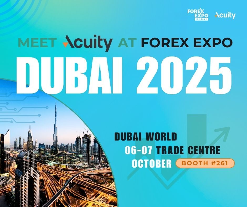 🌍 The countdown to @ForexExpo Dubai 2025 is on!

Acuity will be at Booth #261.

Click to book a meeting with one of our expert team members: hubs.ly/Q03KCkk20