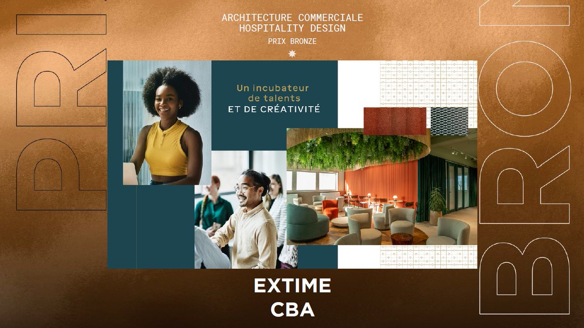 Strategies's tweet photo. GP Stratégies du Design 2025 – Architecture Commerciale - Hospitality Design : un BRONZE pour #Extime et l’agence @CBADesignAgency pour la réalisation « EXTIME Le Campus ». Félicitations à eux !
#gpstrat #design https://t.co/iWBKPSth1D