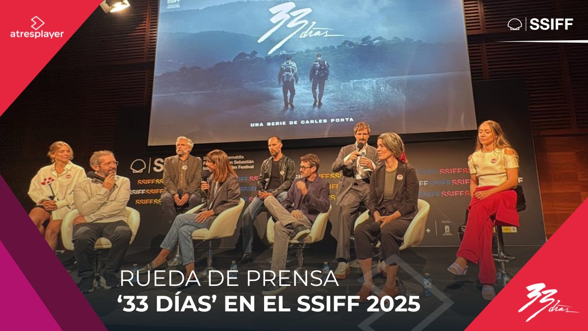 EMPIEZA la rueda de prensa de '33 días', la NUEVA serie de <a href="/atresplayer/">atresplayer</a> creada por <a href="/Carles_Porta/">Carles Porta</a>💥

Desde el <a href="/sansebastianfes/">Donostia Zinemaldia - Festival de San Sebastián</a>, revelamos los detalles de la esperadísima ficción basada una fuga real  🧵⬇️