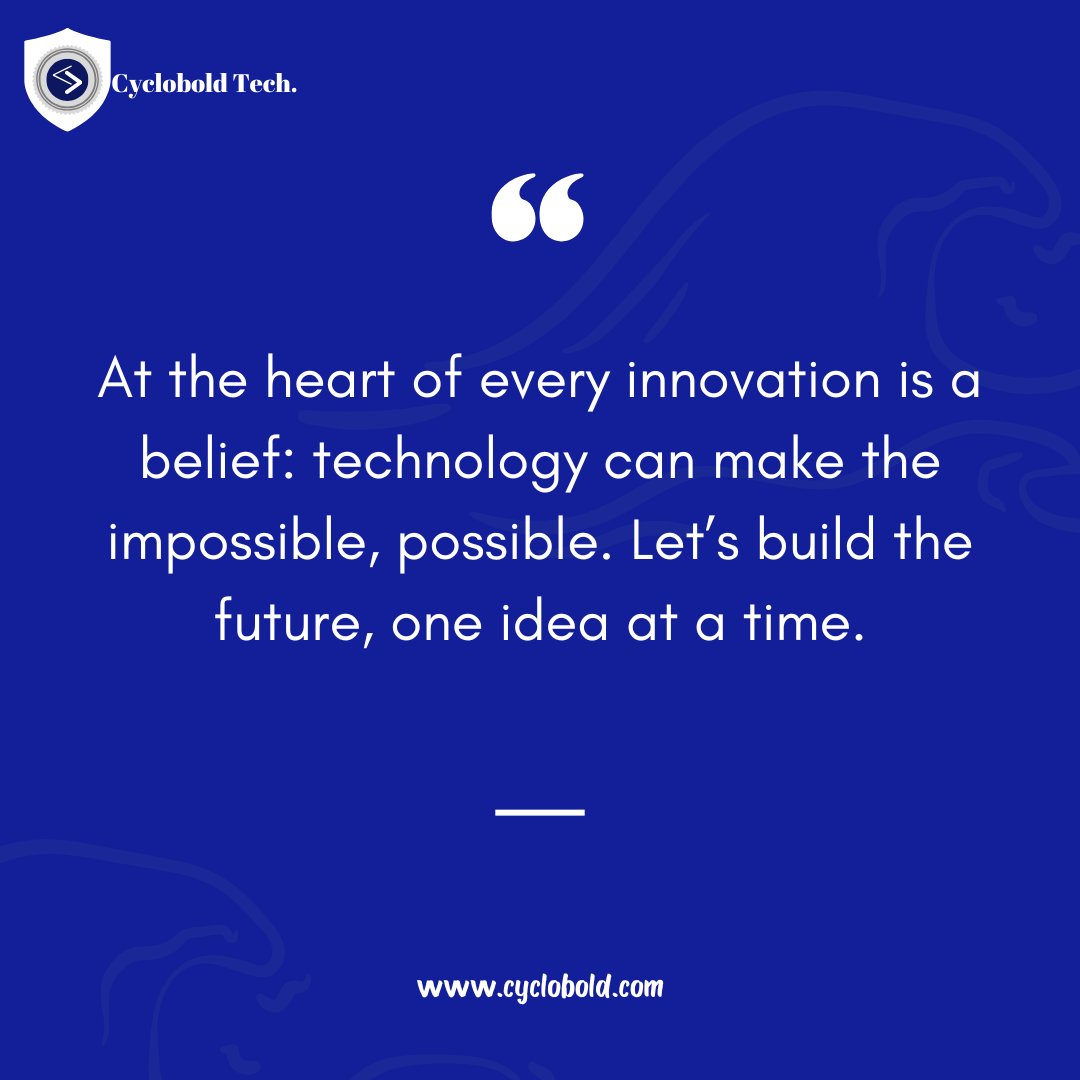 cyclobold's tweet image. At Cyclobold Tech, we believe every great innovation starts with a simple idea. 

 Join us and let’s build tomorrow, one idea at a time.

👉 Visit: cyclobold.com
📞 Call: 08039906571
💬 WhatsApp: 08108227646
#CycloboldTech #GlobalTechCareer #GetHired