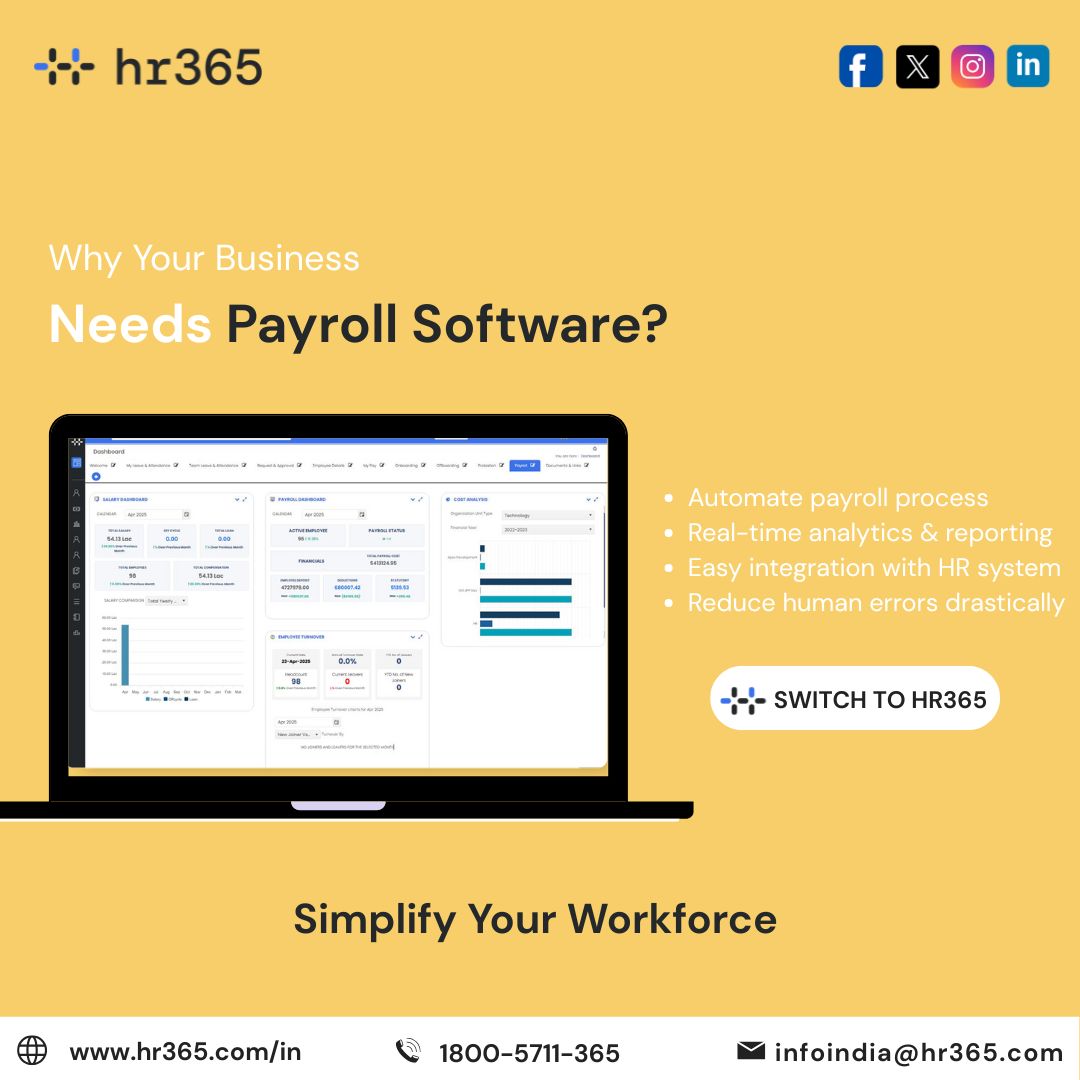 Hr365India's tweet image. Manual payroll is time-consuming and error-prone. Our Payroll Software automates salary calculations, ensures compliance, and gives employees instant access to payslips.

hr365.com/in/payroll-man…

#payrollAutomation #payrollprocess #HR365 #HRMSSoftware #ProcessAutomation