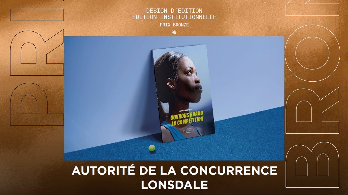 GP Stratégies du Design 2025 – Design d’édition – Édition institutionnelle : un BRONZE pour <a href="/Adlc_/">Autorité de la Concurrence</a> et l’agence <a href="/lonsdaledesign/">Lonsdale Design</a> pour la réalisation « Rapport annuel de l’Autorité de la Concurrence ». Bravo !

#gpstrat #design