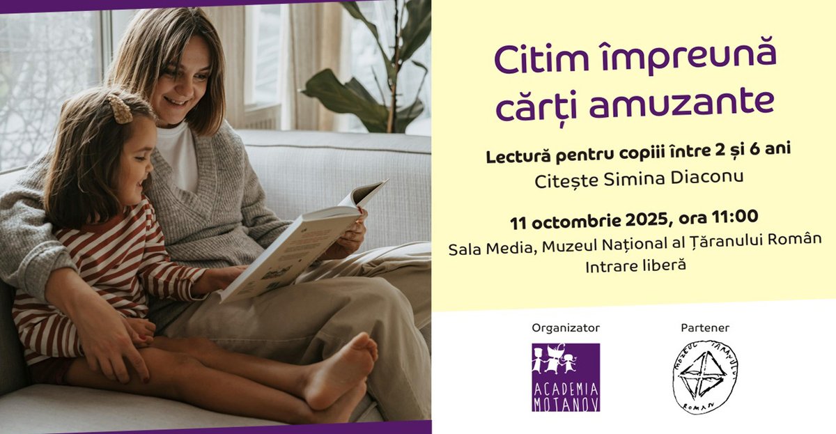 Pe aceia dintre voi care au copii mici, îi invităm la o lectură pe 11 octombrie! Detalii aici motanov.ro/lectura-pentru…