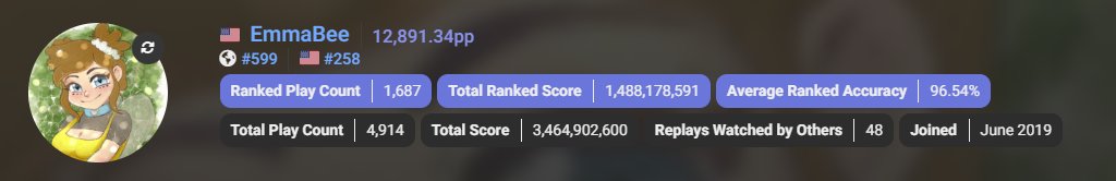 EmmaBeeReal's tweet photo. AAAAAA I FINALLY HIT THE 500's IN BEAT SABER!! I've been hardstuck 600's for like 3 years 😭😭😭 https://t.co/QlTMxQqn4y
