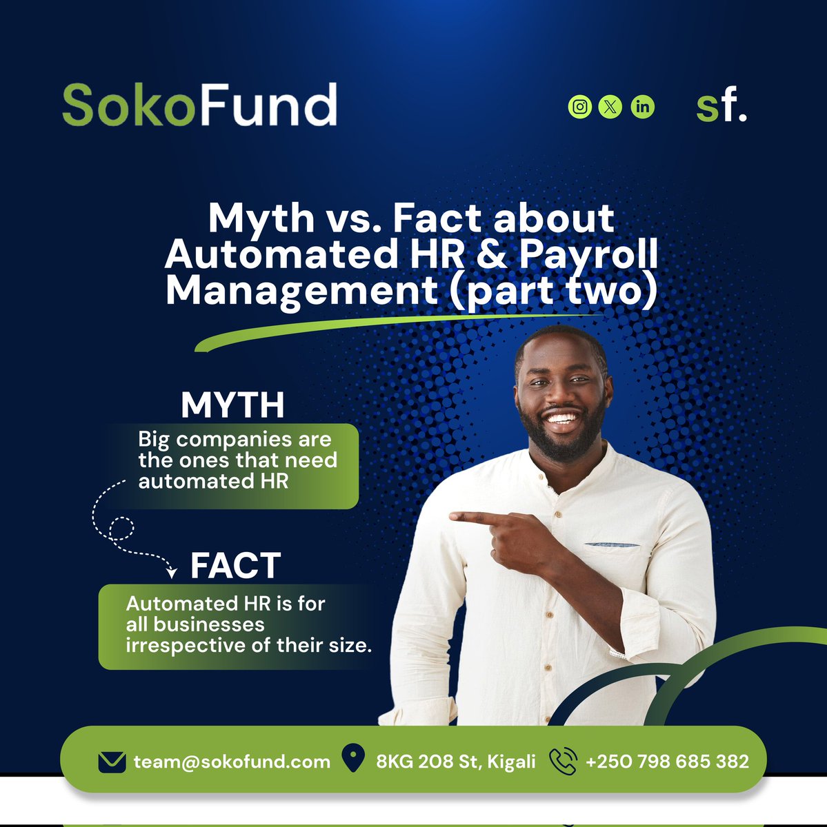SokoFund_'s tweet image. Some people think that #AutomatedHR &amp;amp; #PayrollSoftware is only for large corporations.

But the reality is, Automated HR and Payroll management is for every business that values time &amp;amp; efficiency. 

visit sokofund.com to sign up and see how simple HR can be.

#SokoFund
