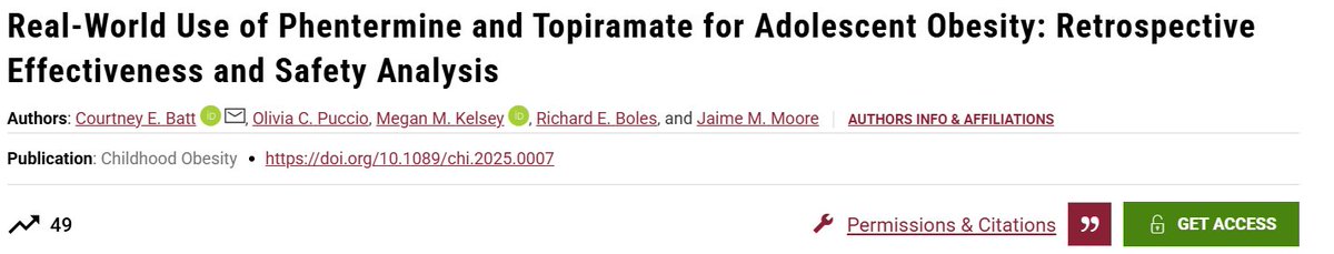 Childhood Obesity (@childobesity_jn) on Twitter photo Real-World Use of Phentermine and Topiramate for Adolescent Obesity: Retrospective Effectiveness and Safety Analysis, published in <a href="/ChildObesity_jn/">Childhood Obesity</a>
Link to pub: liebertpub.com/doi/10.1089/ch… Real-World Use of Phentermine and Topiramate for Adolescent Obesity: Retrospective Effectiveness and Safety Analysis, published in <a href="/ChildObesity_jn/">Childhood Obesity</a>
Link to pub: liebertpub.com/doi/10.1089/ch…