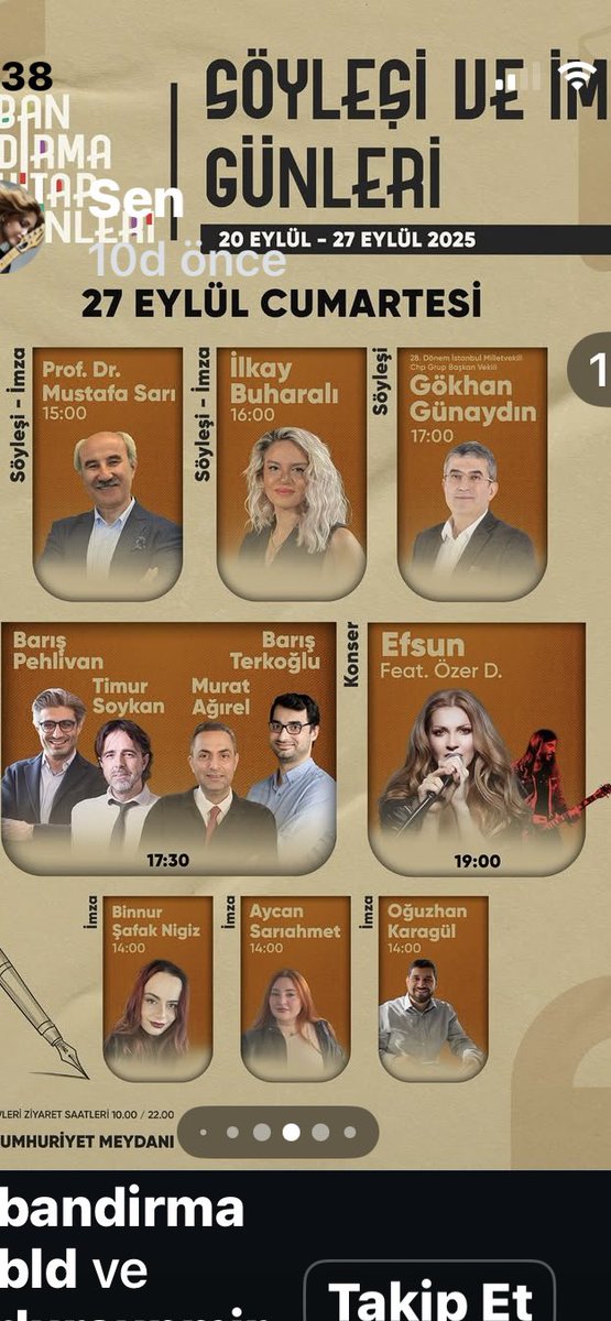 efsunofficial's tweet photo. Bu cumartesi #bandırma kitap günleri kapsamında konser veriyoruz🌼🎸bekleriz https://t.co/sl9X5N6tNx
