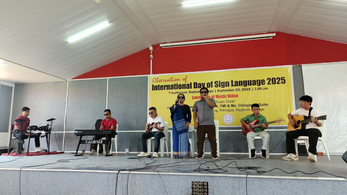 CCI_Information's tweet image. International Day of Sign Languages 2025 was observed at Rayburn College with powerful messages, sign demos, the debut of The BandAbles, and the release of “Hihtheihdan Tuam Chiat” by Khumlalven &amp;amp; Chingnunhoih.

#IDSL2025 #SignLanguageDay #InclusiveVoices #DisabilityInclusion