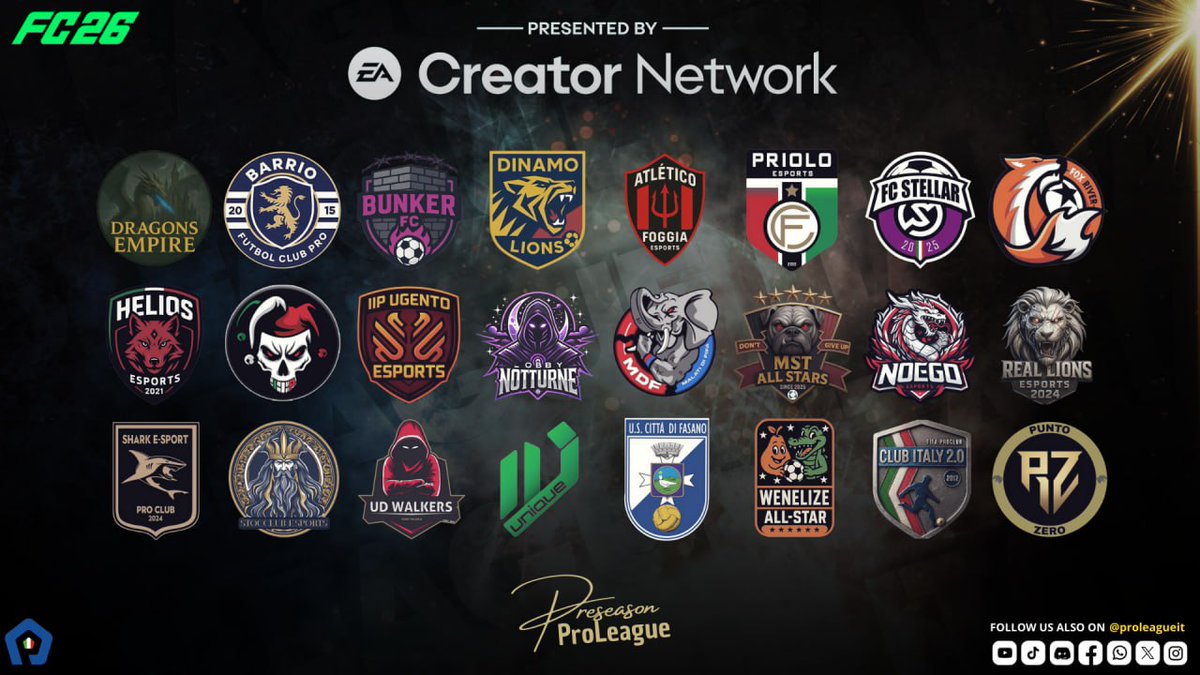 Ecco tutti i 24 team pronti a darsi battaglia nella #Preseaosn di @proleagueitalia !
Chi arriverà a giocare la #SerieA?
Chi dovrà continuare a sognare partendo dalla #SerieB?