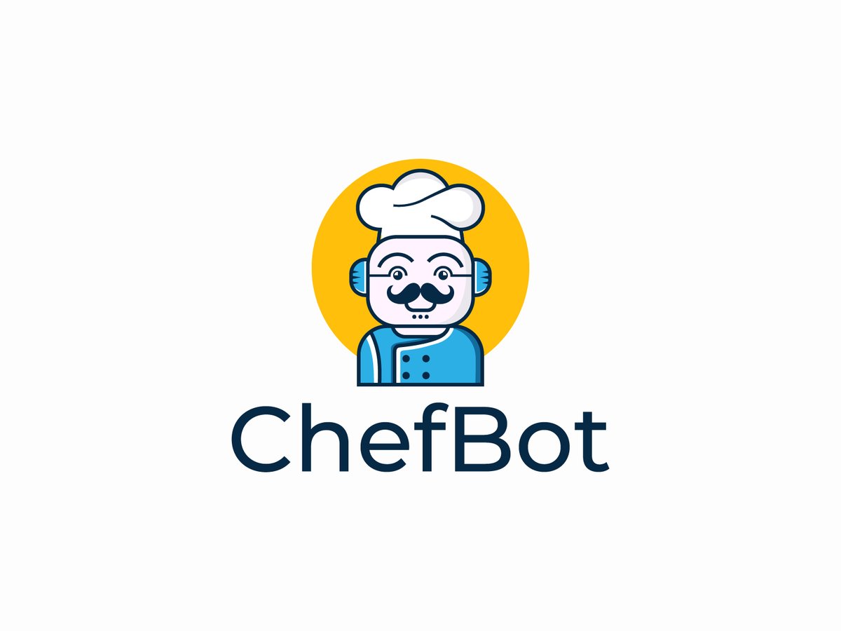 Designerrasedul's tweet image. Robot chef logo
