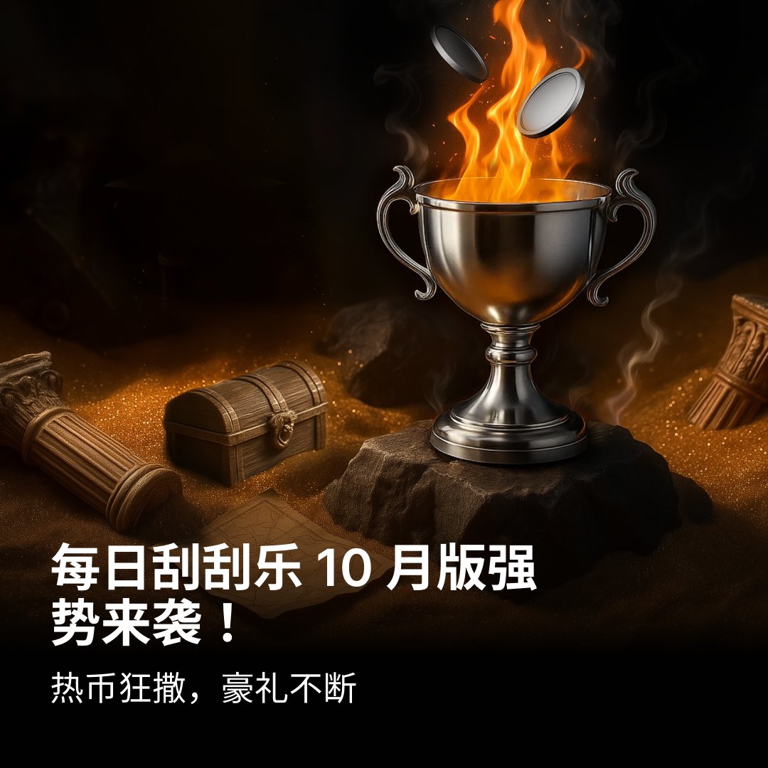 Bybit_ZH's tweet photo. 🔥 [10 月限定] 每日刮刮乐热币狂欢强势来袭

📅 预报名：2025 年 9 月 22 日 10:00 (UTC) - 2025 年 9 月 28 日 9:59 (UTC)

🔗 立即报名：https://t.co/XZjKkMAy6P

#BybitListing #CryptoArk https://t.co/arSp0dJ3Xp