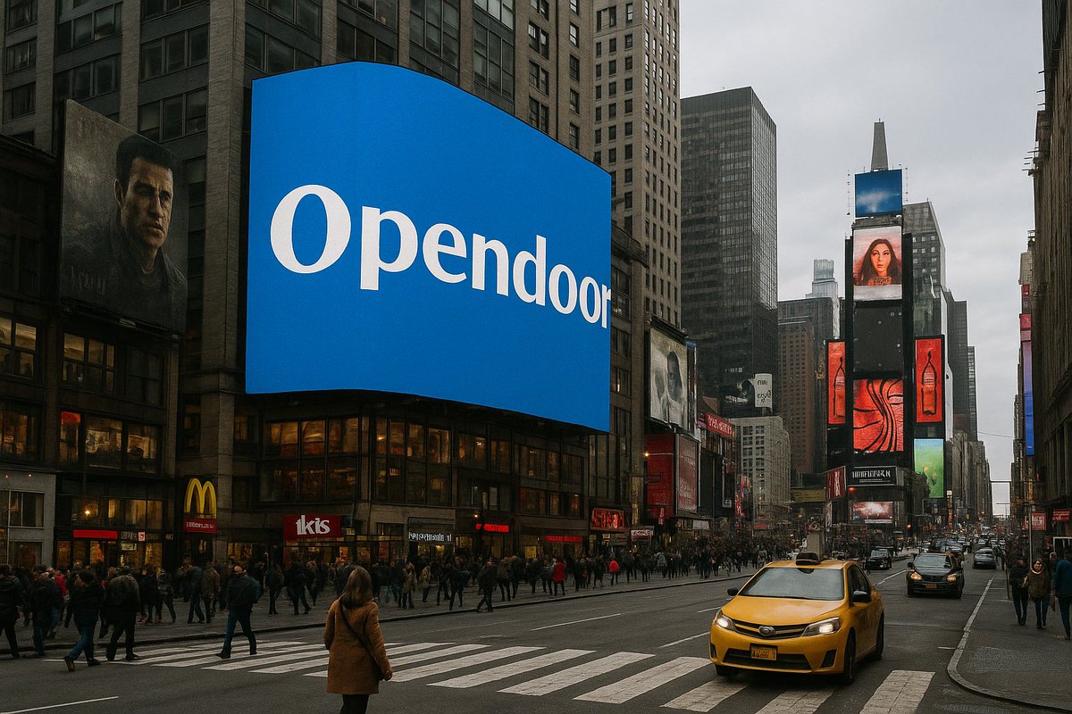 LIVE from NYC🚨: Times Square just rolled out the welcome mat for <a href="/Opendoor/">Opendoor</a>! 🍎🏙️ 

$OPEN is growing &amp; here to stay!