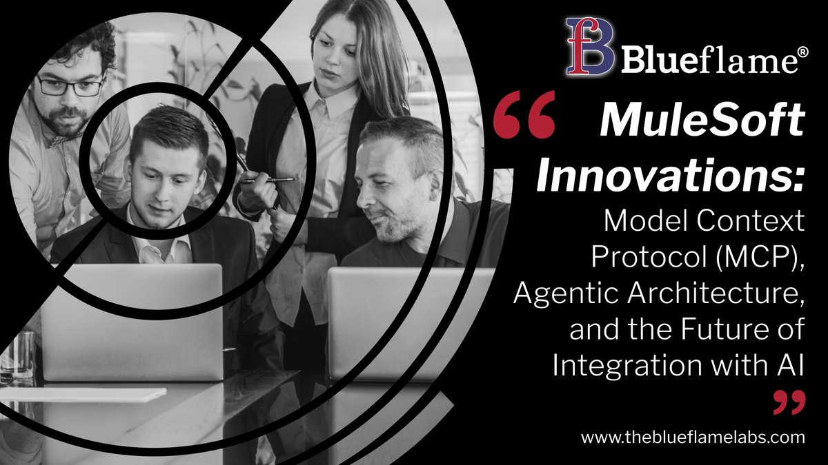 BlueFlame_Labs's tweet image. MuleSoft is evolving with Model Context Protocol (MCP) &amp;amp; Agentic Architecture, shaping the future of integration + AI convergence. Ready to modernize your enterprise?

Contact Blueflame Labs today: theblueflamelabs.com/contact-us/

#MuleSoft #AI #DigitalTransformation #BlueflameLabs