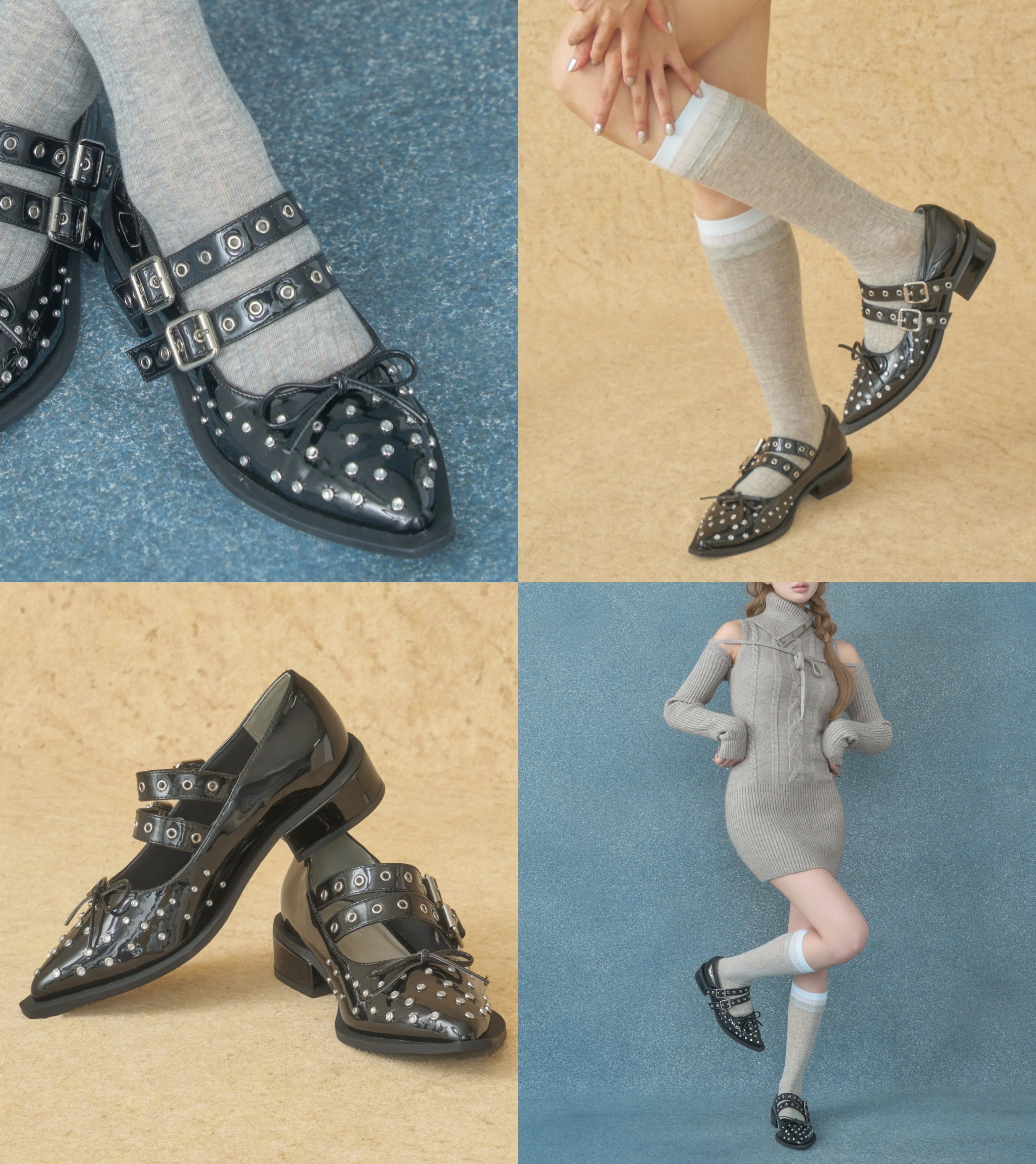 Darich ダブルベルトフラットシューズ Coordinate ファッション Darich ダブルベルトフラットシューズ