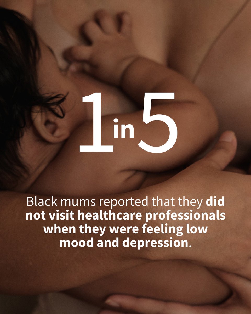 Mums deserves good mental health &amp; care during pregnancy, &amp; after childbirth. Yet Black mums experience unique challenges that contribute to higher rates of mental health issues &amp; face greater barriers to  mental health care. We support Black Maternal Mental Health Week #BMMHWUK