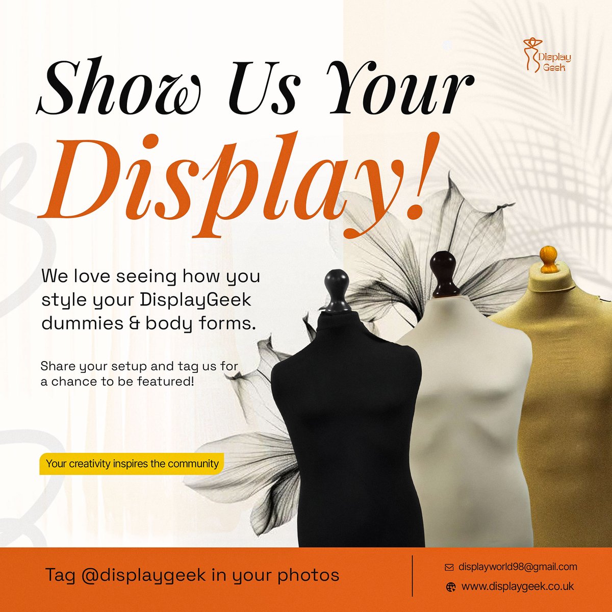 Displaygeeek's tweet photo. 💡 Perfect for:
✔ Fashion Designers
✔ Boutique Owner

👉 Join the DisplayGeek community today!
Visit: https://t.co/Rlqrvg7bb8

#DisplayGeek #TailorsDummy #DressmakersMannequin #BodyForms #VisualMerchandising #RetailDisplay #BoutiqueDisplay #FashionDisplay #MannequinDisplay https://t.co/uwxbVwzzVD