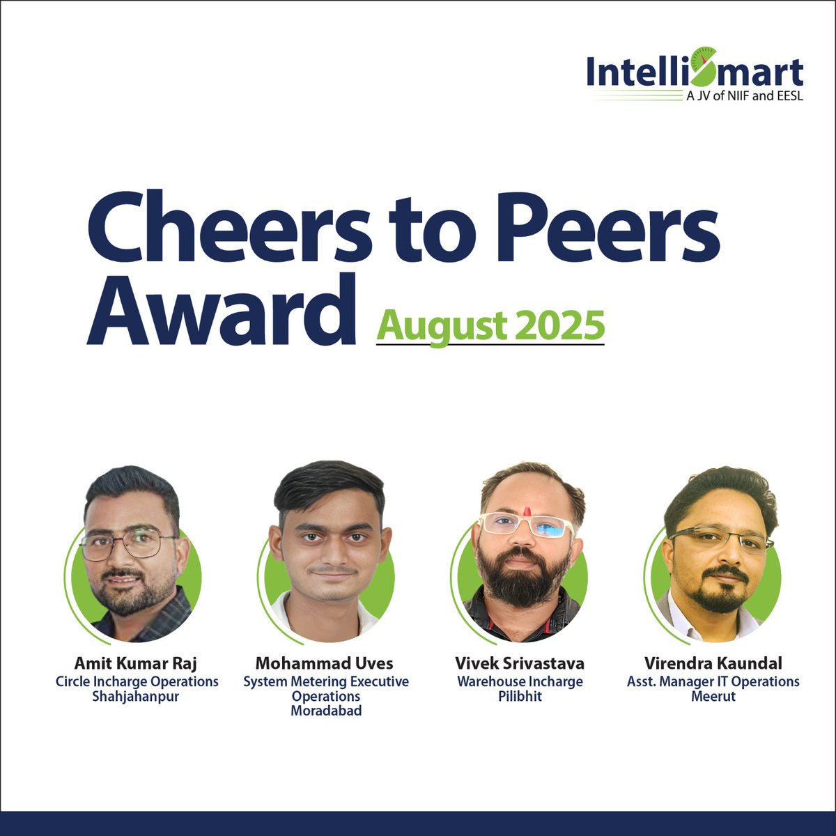Intelli_Smart's tweet image. Congratulations to the winners of the Cheers to Peers Award of August 2025!
At @Intelli_Smart, we foster a culture where hard work and peer appreciation are celebrated. Recognitions like these not only honour individual contributions but also inspire all of us to keep raising…