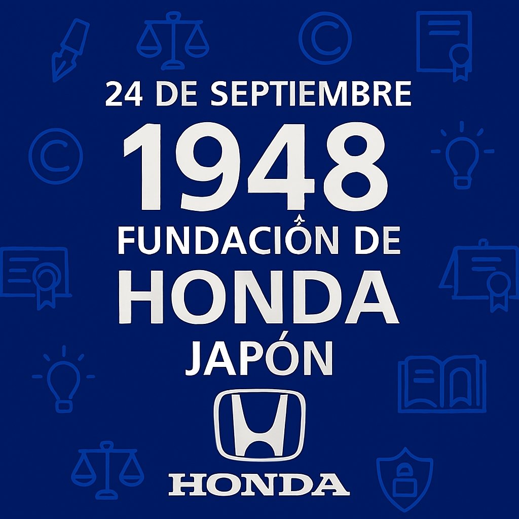 Un día como hoy, 24 de septiembre de 1948; Se fundó "Honda Motor Co. Ltd." en Japón. Desde entonces, la Marca, se convirtió en líder mundial en Innovación Tecnológica y Producción de Vehículos, Transformando la Industria Automotriz con su Pionera Visión.