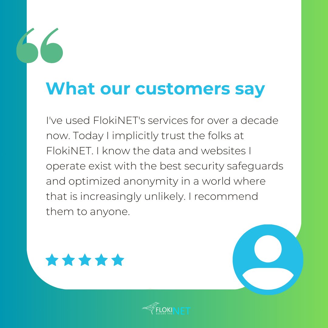 FlokiNETehf's tweet image. This right here is why we love what we do. 💙

#review #testimonial #FlokiNET