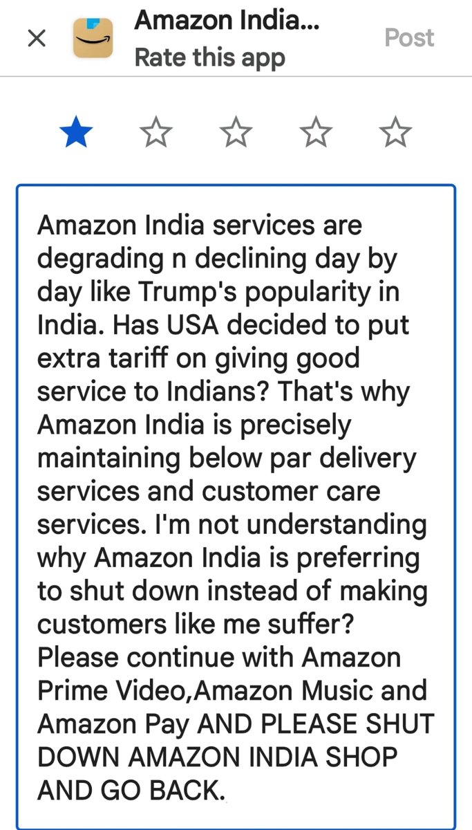 WriterPRJ's tweet photo. #pathetic 
#disgusting 
#shameless #Amazon 
@amazonIN @AmazonHelp 
I remember those days when I'd https://t.co/QncSZkoZ7N account later I switched to https://t.co/uI34R7FrmF 
It has been 10+ years but now I'm afraid of ordering through @amazon 
Pls #shutdown your Indian wing
🙏🏼 https://t.co/gDvNVMPhtm