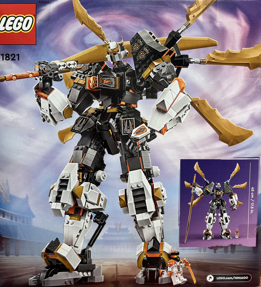 Cole’s Mech box is the cutest thing ever, he’s so tiny resting next to it