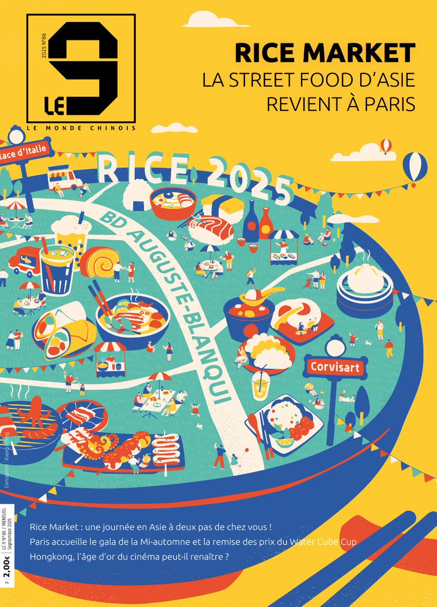 Le9Magazine's tweet image. Le dernier numéro du 9 est disponible ! Retrouvez ce mois-ci notre dossier consacré au Rice Market, le festival de la street food asiatique à Paris