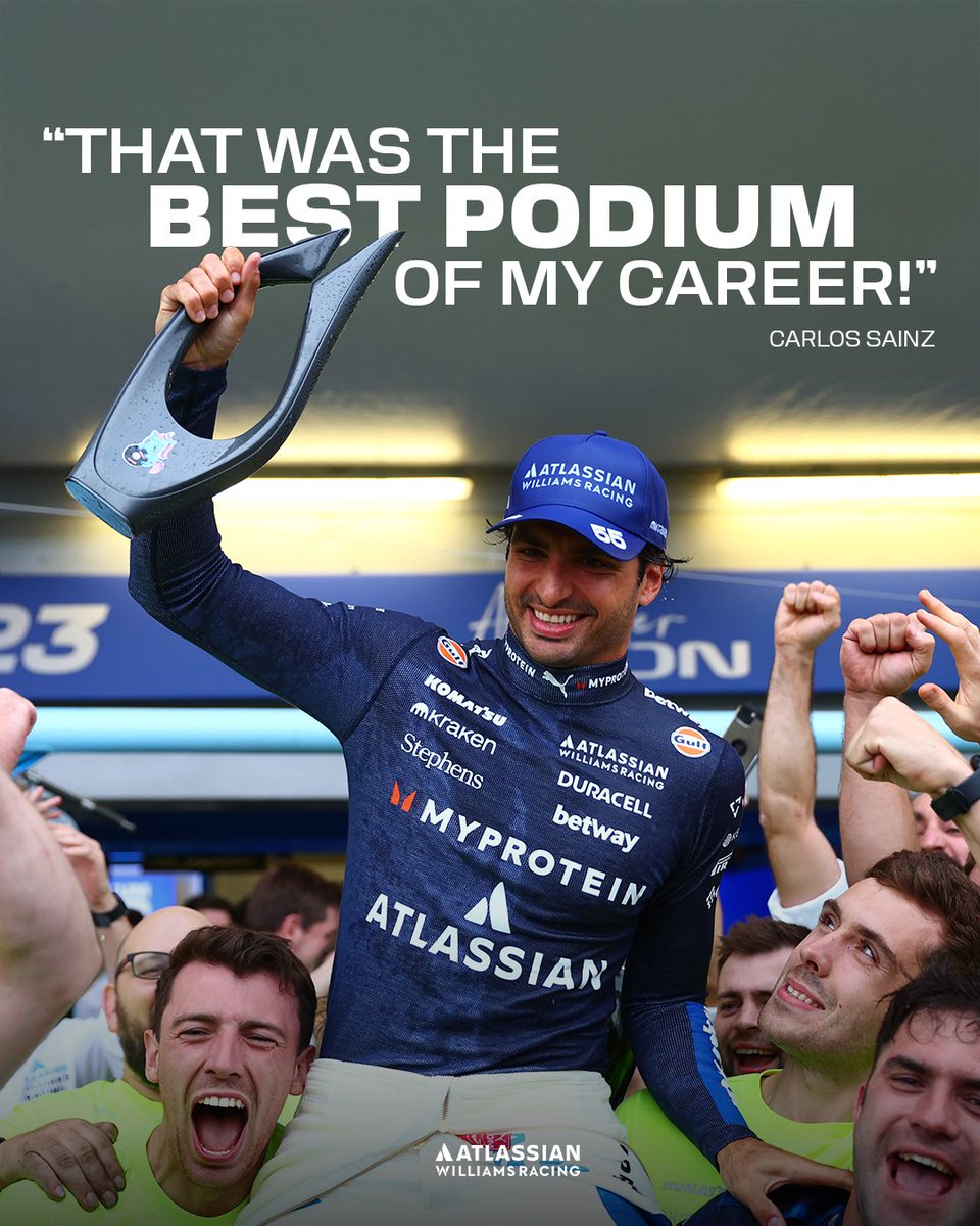 WilliamsF1's tweet photo. This one was special 💙 https://t.co/h02Jr4dCfV
