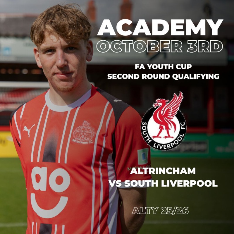 altrinchamfc's tweet photo. 🎫 Now on sale for the @JDavidsonScrap Stadium clash between @robinsyouth and @SouthLplFC in #FAYouthCup Second Round Qualifying 👍

𝗢𝘃𝗲𝗿-18𝘀 £3 | 𝗨𝗻𝗱𝗲𝗿-18𝘀 £1

Full details ⤵️ | #YourTownYourClub