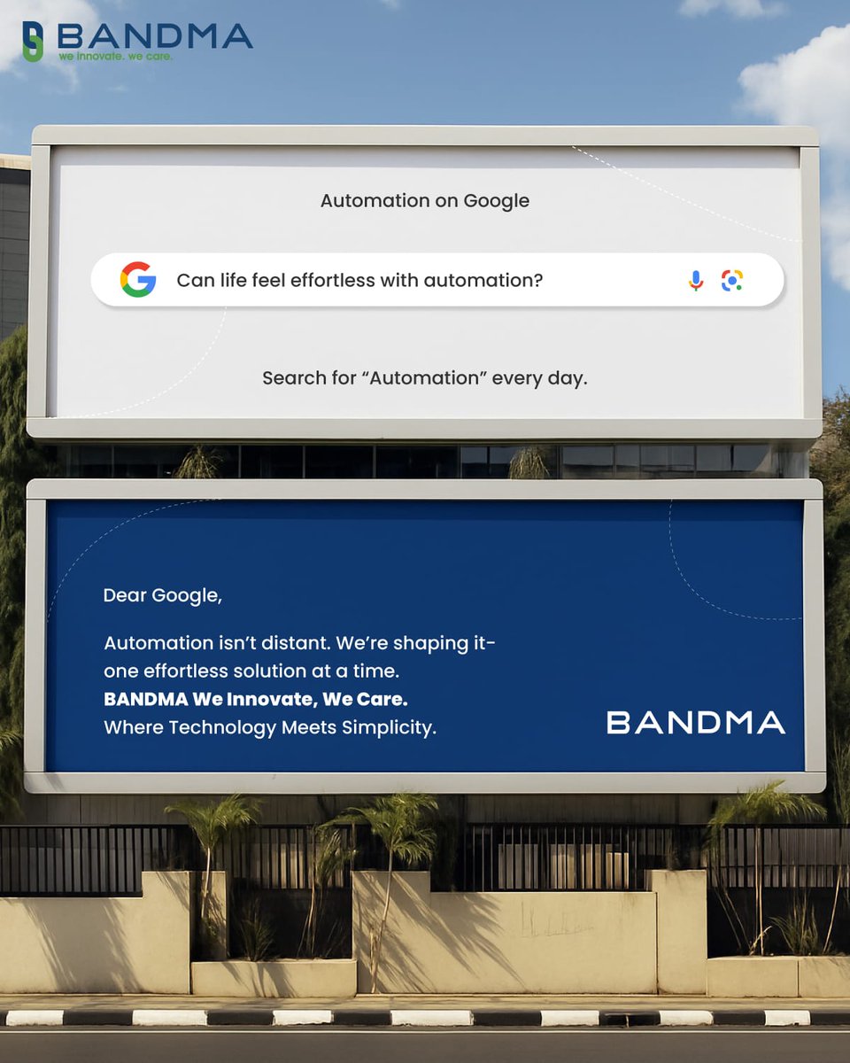 bandma_india's tweet image. Search “Automation” and discover how life gets effortless.

At Bandma, we’re not waiting for the future we’re creating it.
.
.
.
#AutomationWithBandma #BandmaIndia #FutureInProgress #SmartSolutions #InnovationDriven #TechnologySimplified #BandmaSalaam #InenuityAtWork