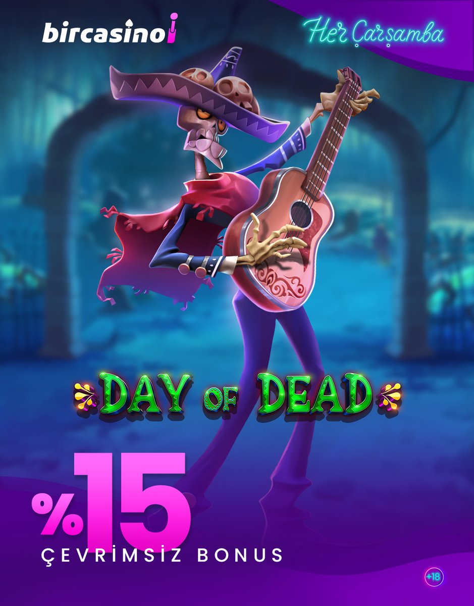 bircasinoresmi's tweet photo. 💀 Day of the Dead - Renkli maskeler ve gizemli semboller seni bekliyor!
Her Çarşamba %15 Çevrimsiz Bonus ile kazancını gömüldüğü yerden çıkar! 🪦💸
Şimdi Oyna ve Kazan! 🎉 https://t.co/wbiVJOP08O
#BirCasino #DayofDead #Carsamba #Bonus https://t.co/HkVJilwFA4