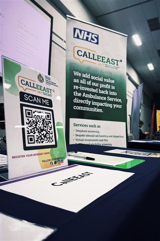 🎓✨ We’re at UEA Today! ✨🎓

A team of our brilliant CallEEASTians are at the UEA Student Careers Fair today, spreading the word about all things CallEEAST! 💚

👋 Pop by and say hello!

 #UEA #CareersFair #Student #EEAST #NHS #PrimaryCare