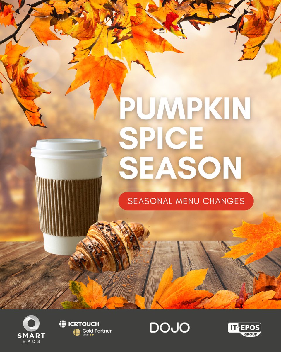 It’s officially #Autumn!!🍂

Do you make seasonal changes to your menu?

Are you swapping out cool refreshments for #PumpkinSpice lattes or adding some autumnal #comfortfood to your menu?

Our support team are on hand to help!

Email support@smartepos.co.uk or call 01299 400 549