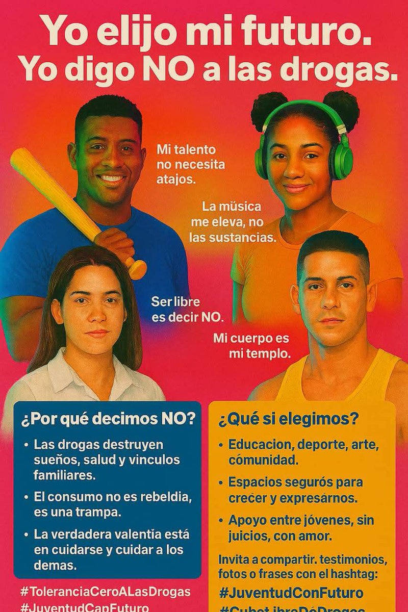 Tolerancia 0 a las drogas.  Se desarrolla en nuestras instituciones  el Ejercicio Nacional de prevención.  #ContraLasDrogasSeGana  #CubaMined