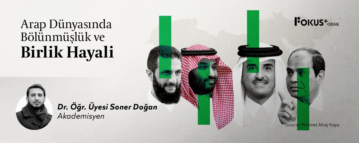 ➕ ODAK | Arap Dünyasında Bölünmüşlük ve Birlik Hayali

▪️ Arap dünyası ortak kültüre rağmen siyasi birlik kuramadı
▪️ Arap Birliği ve diğer girişimler (İİT, KİK, Mağrip Birliği) başarısız oldu
▪️ Güvenlik Batı’ya ve özellikle ABD’ye bağımlı, İsrail’e karşı ortak duruş yok
▪️