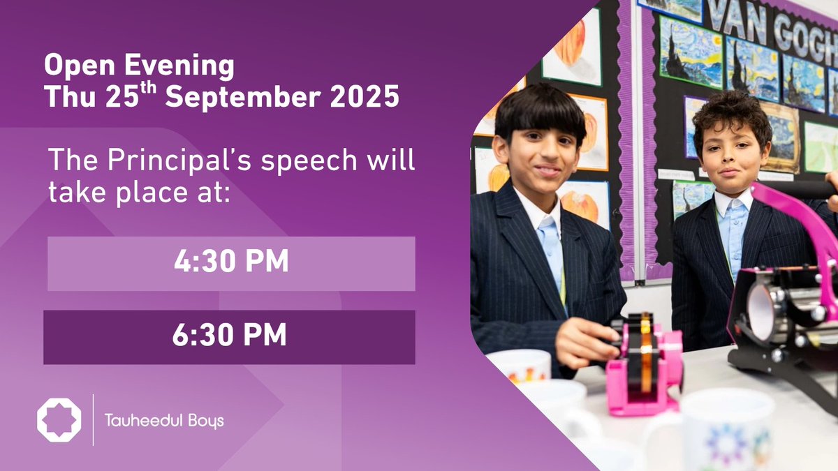 ONE DAY TO GO!

We look forward to welcoming you to our Open Evening tomorrow at 3.45pm!

#WeAreSTAR #Ambition #Teamwork #JoinUs