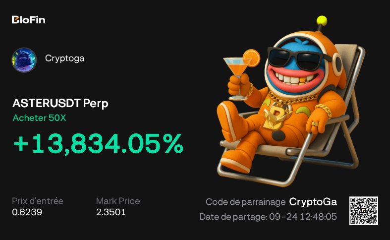 CryptoGaee's tweet image. $ASTER x50 soon ? 😇🤑
Check pinned post for grab a part of crazy bonus guys 💵💵
@BloFin_Official
@cz_binance