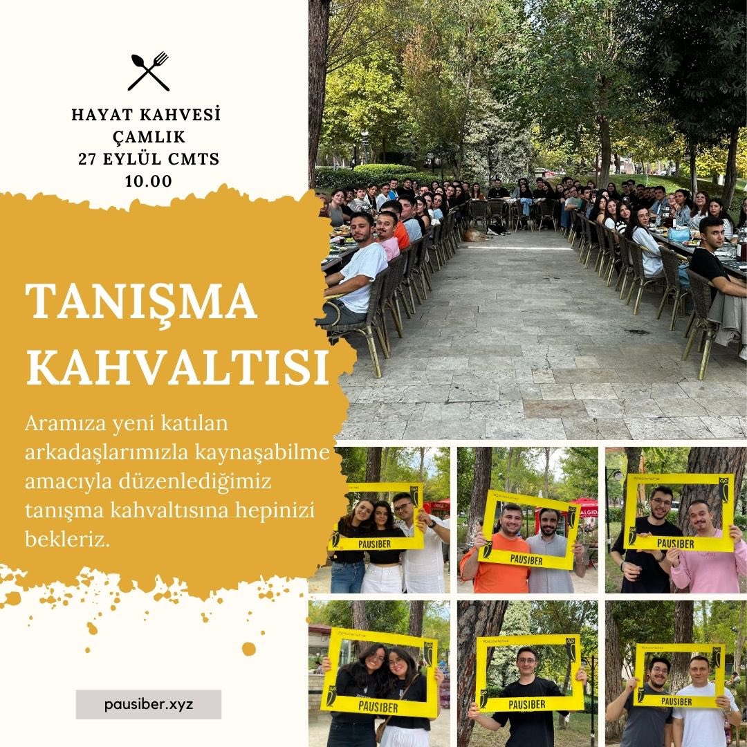 📣Kulübümüze yeni katılan arkadaşlarımızı tanımak ve kaynaşmak için harika bir kahvaltı düzenliyoruz. 

🗓 Tarih: 27 Eylül 2025
🕘 Saat: 10.00 
📍 Yer: Hayat Kahvesi Çamlık

Katılmak için aşağıdaki formu doldurmayı unutmayın.

forms.gle/FsX88VCHxf75nM…
